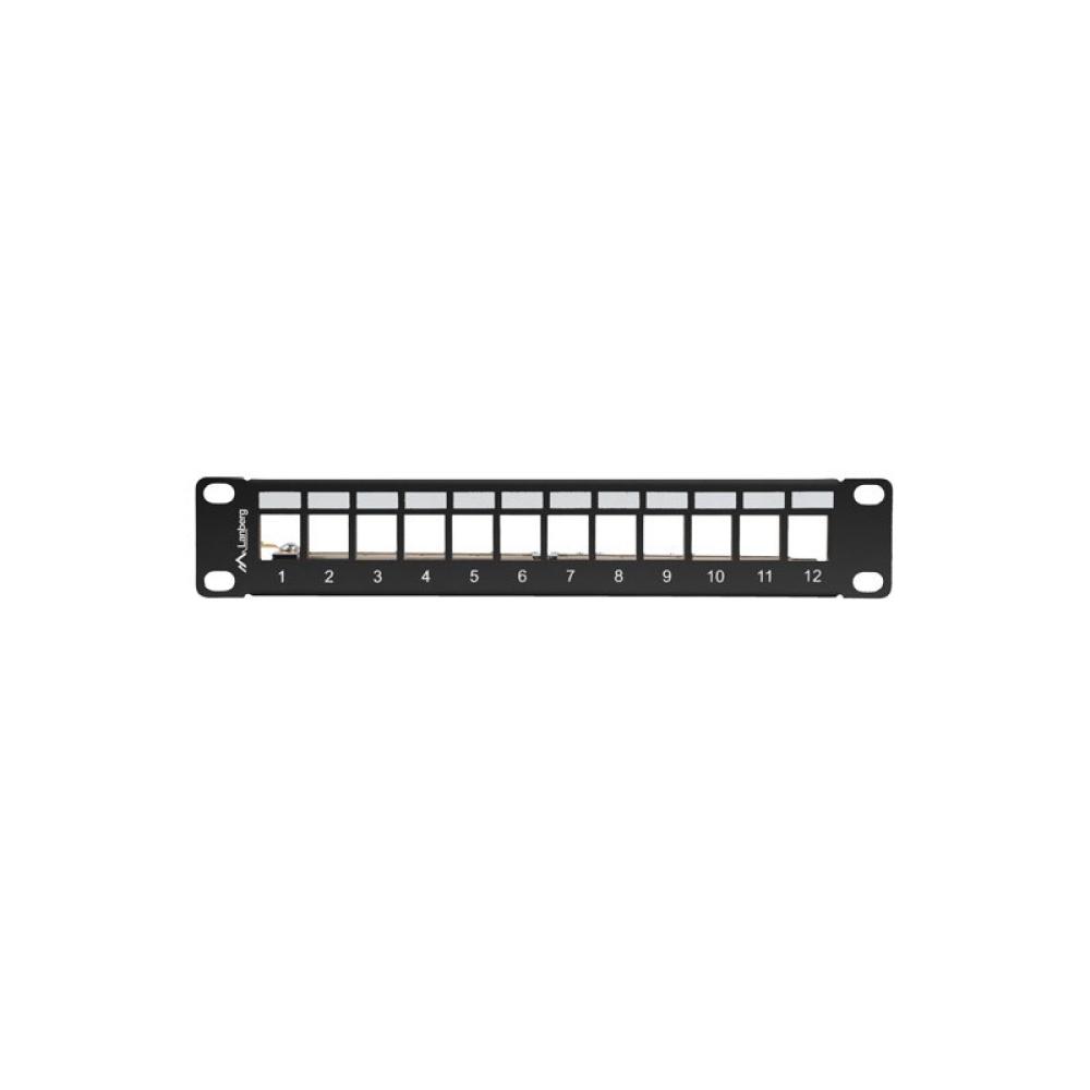 Lanberg - patch panel blank 12 port 1U 10 ftp for keystone modules black v2