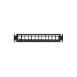 Lanberg - patch panel blank 12 port 1U 10 ftp for keystone modules black v2