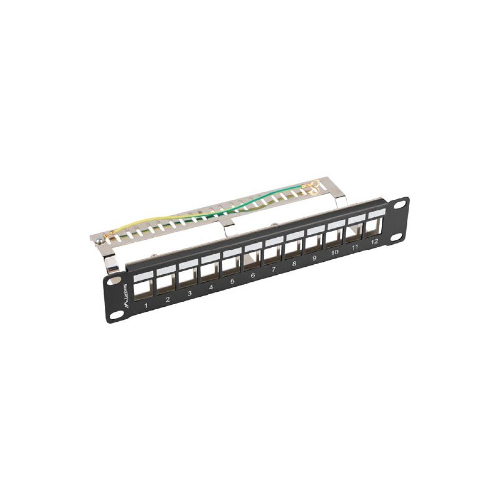 Lanberg - patch panel blank 12 port 1U 10 ftp for keystone modules black v2