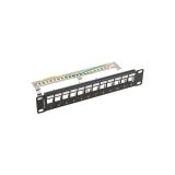Lanberg - patch panel blank 12 port 1U 10 ftp for keystone modules black v2