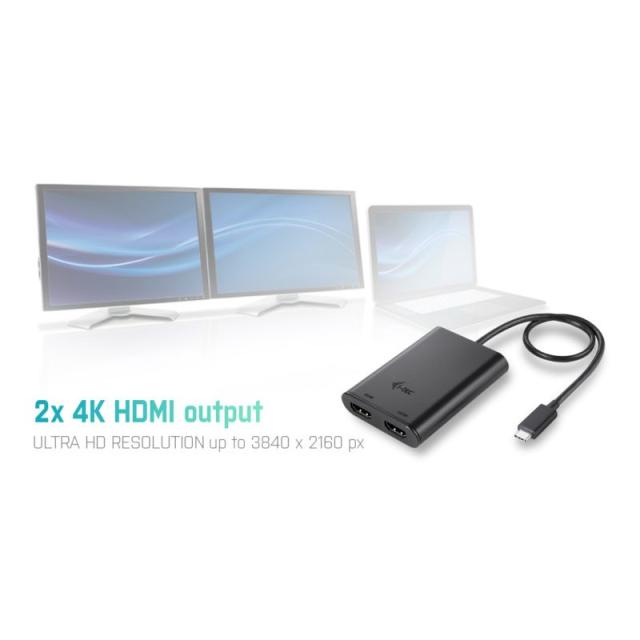 i-tec - USB-C 3.1 Dual 4K HDMI Video Adapter