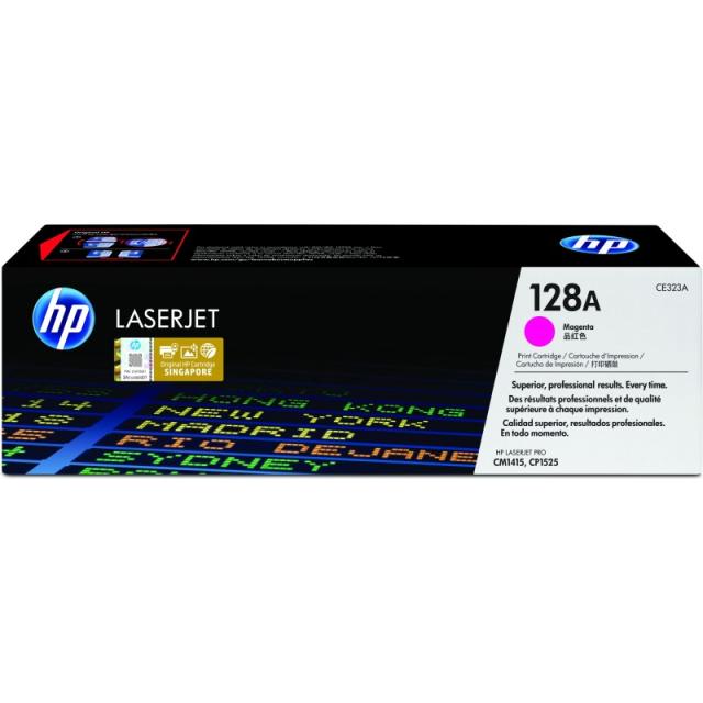 HP - Cartucho de tóner original LaserJet 128A magenta
