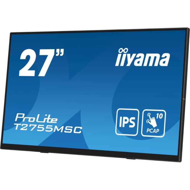 iiyama - ProLite T2755MSC-B1 pantalla para PC 68,6 cm (27") 1920 x 1080 Pixeles Full HD LED Pantalla táctil Mesa Negro
