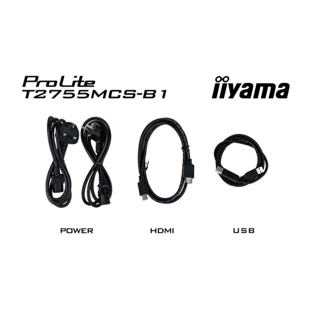 iiyama - ProLite T2755MSC-B1 pantalla para PC 68,6 cm (27") 1920 x 1080 Pixeles Full HD LED Pantalla táctil Mesa Negro