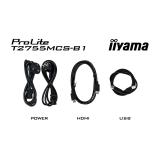 iiyama - ProLite T2755MSC-B1 pantalla para PC 68,6 cm (27") 1920 x 1080 Pixeles Full HD LED Pantalla táctil Mesa Negro