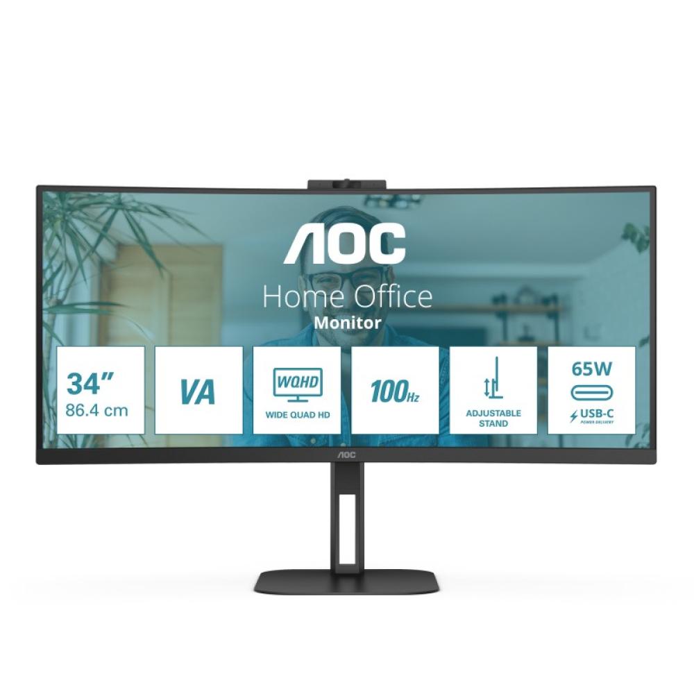 AOC - V5 CU34V5CW pantalla para PC 86,4 cm (34") 3440 x 1440 Pixeles Wide Quad HD LED Negro