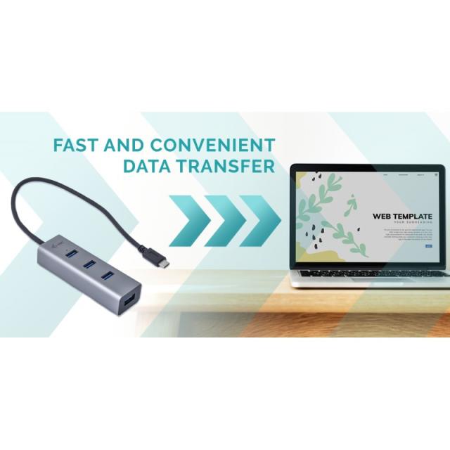 i-tec - Metal USB-C HUB 4 Port