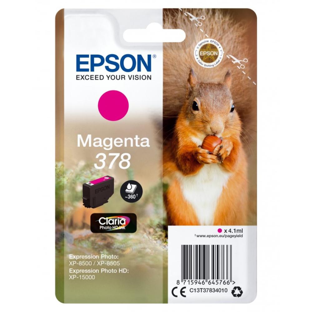 Epson - Squirrel Singlepack Magenta 378 Claria Photo HD Ink