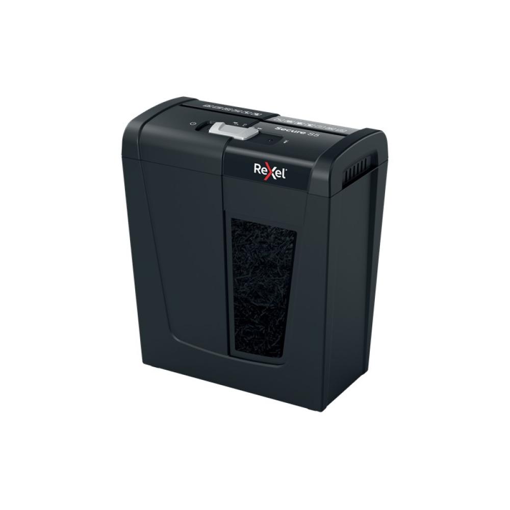 Rexel - Secure S5 triturador de papel Corte en tiras 68 dB Negro
