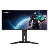 GIGABYTE - Monitor de juegos curvo OLED WQHD MO34WQC2 de 34" - 3440 x 1440, 240Hz, 0.03ms, KVM, 250 cd/m², FreeSync Premium Pro,