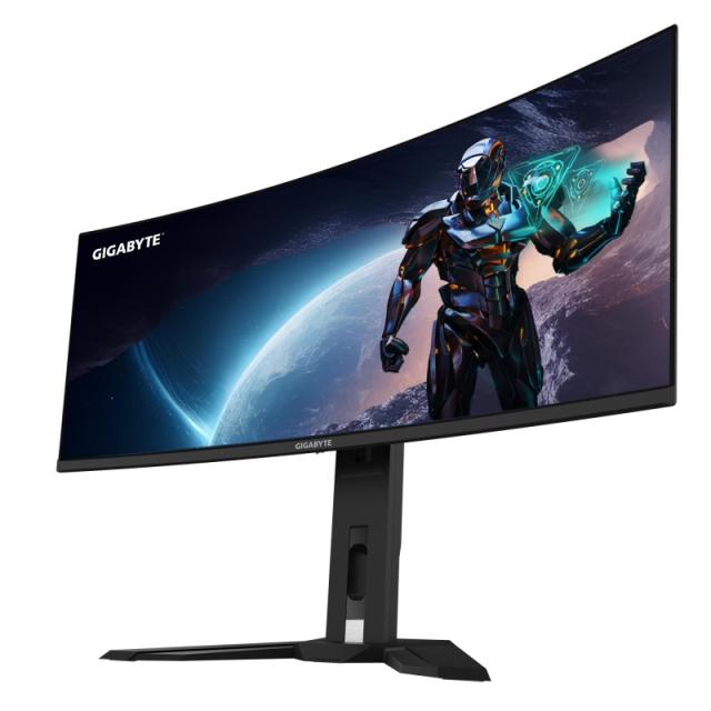 GIGABYTE - Monitor de juegos curvo OLED WQHD MO34WQC2 de 34" - 3440 x 1440, 240Hz, 0.03ms, KVM, 250 cd/m², FreeSync Premium Pro,