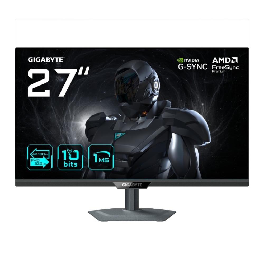 GIGABYTE - G27UP Monitor de juego 27” 4K UHD - Modo dual (4K 160Hz o FHD 320Hz), 3840 x 2160, 1ms, 400 cd/m², FreeSync Premium,