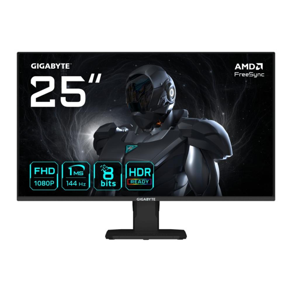 GIGABYTE - GS25F14 Monitor Gaming FHD de 25” - 1920 x 1080, 144Hz, 1ms, 300 cd/m², Display HDR 10, HDMI 2.0, DisplayPort 1.2