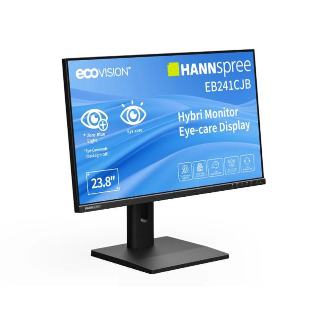 Hannspree - Hybri Monitor EB241CJB pantalla para PC 60,5 cm (23.8") 1920 x 1080 Pixeles Full HD LCD Negro
