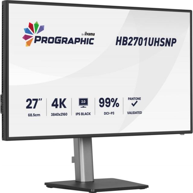 iiyama - PROGRAPHIC HB2701UHSNP-B1 pantalla para PC 68,6 cm (27") 3840 x 2160 Pixeles 4K Ultra HD LCD Negro