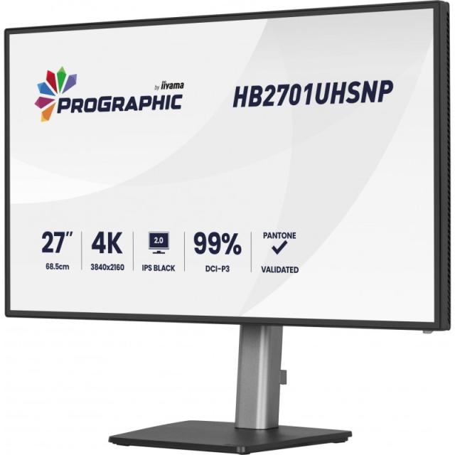 iiyama - PROGRAPHIC HB2701UHSNP-B1 pantalla para PC 68,6 cm (27") 3840 x 2160 Pixeles 4K Ultra HD LCD Negro
