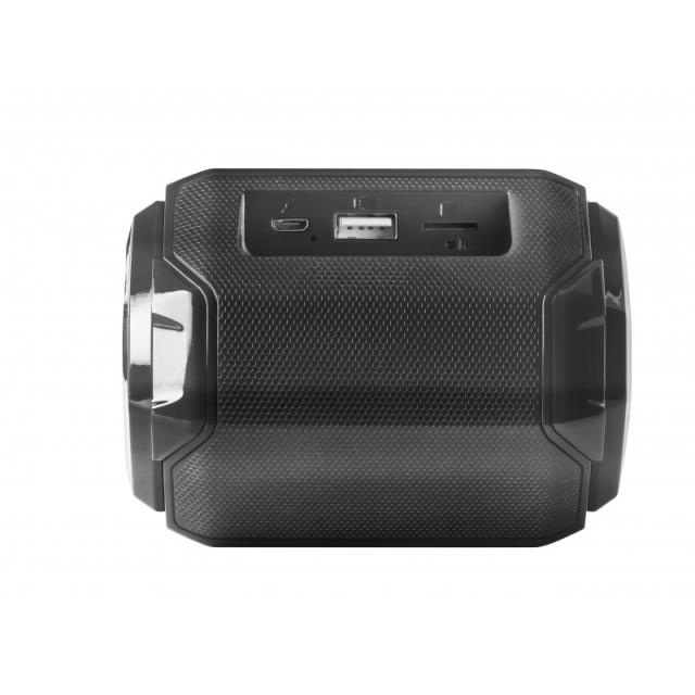 Mars Gaming - MSBAX, Altavoz Bluetooth RGB, Compacto,10W, USB/MicroSD/Radio, Negro