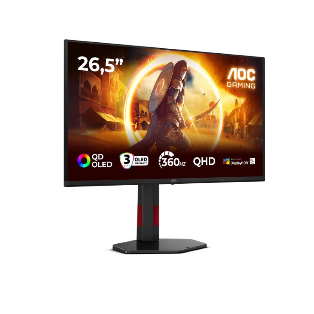 AOC - G4 Q27G4SDR pantalla para PC 67,3 cm (26.5") 2560 x 1440 Pixeles Quad HD QD-OLED Negro, Rojo