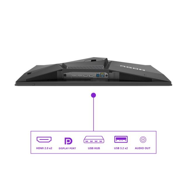 AOC - AGON PRO AG276QZD2 pantalla para PC 67,3 cm (26.5") 2560 x 1440 Pixeles Quad HD QD-OLED Negro, Gris