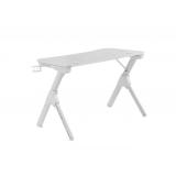 Mars Gaming - MGD, Mesa Ergonómica Gaming, Soporte Auriculares y Bebidas, Escritorio PC, 110x60cm, Blanco