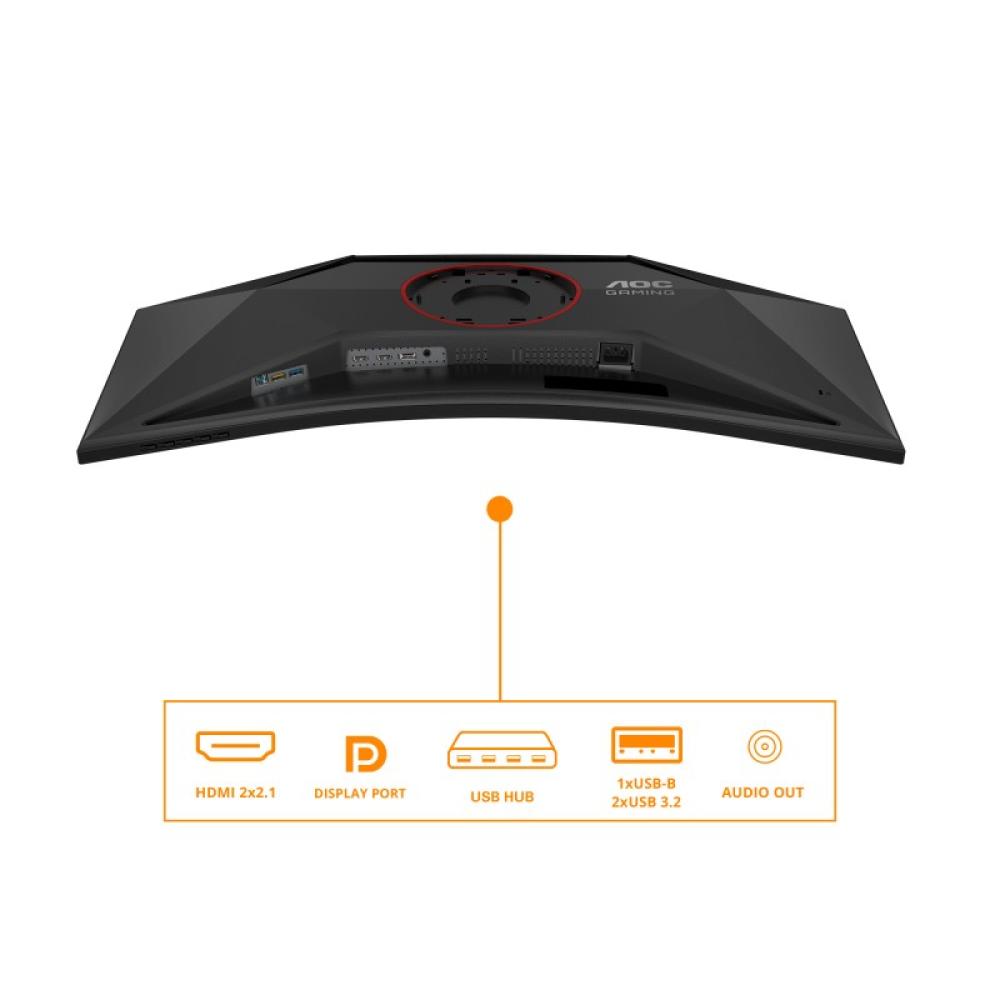 AOC - G4 CU34G4Z pantalla para PC 86,4 cm (34") 3440 x 1440 Pixeles Wide Quad HD LED Negro, Rojo