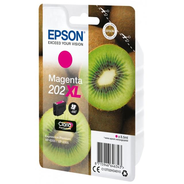 Epson - Kiwi Singlepack Magenta 202XL Claria Premium Ink