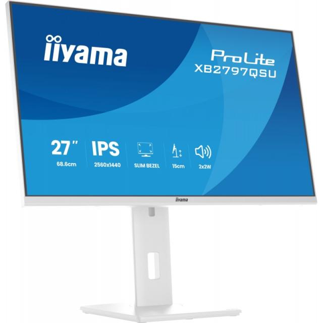 iiyama - ProLite XB2797QSU-W1 pantalla para PC 68,6 cm (27") 2560 x 1440 Pixeles Quad HD LED Blanco