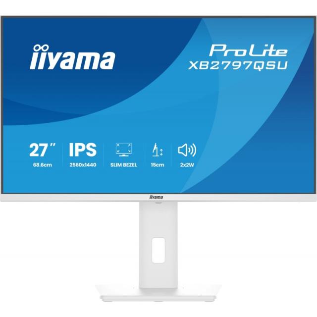 iiyama - ProLite XB2797QSU-W1 pantalla para PC 68,6 cm (27") 2560 x 1440 Pixeles Quad HD LED Blanco