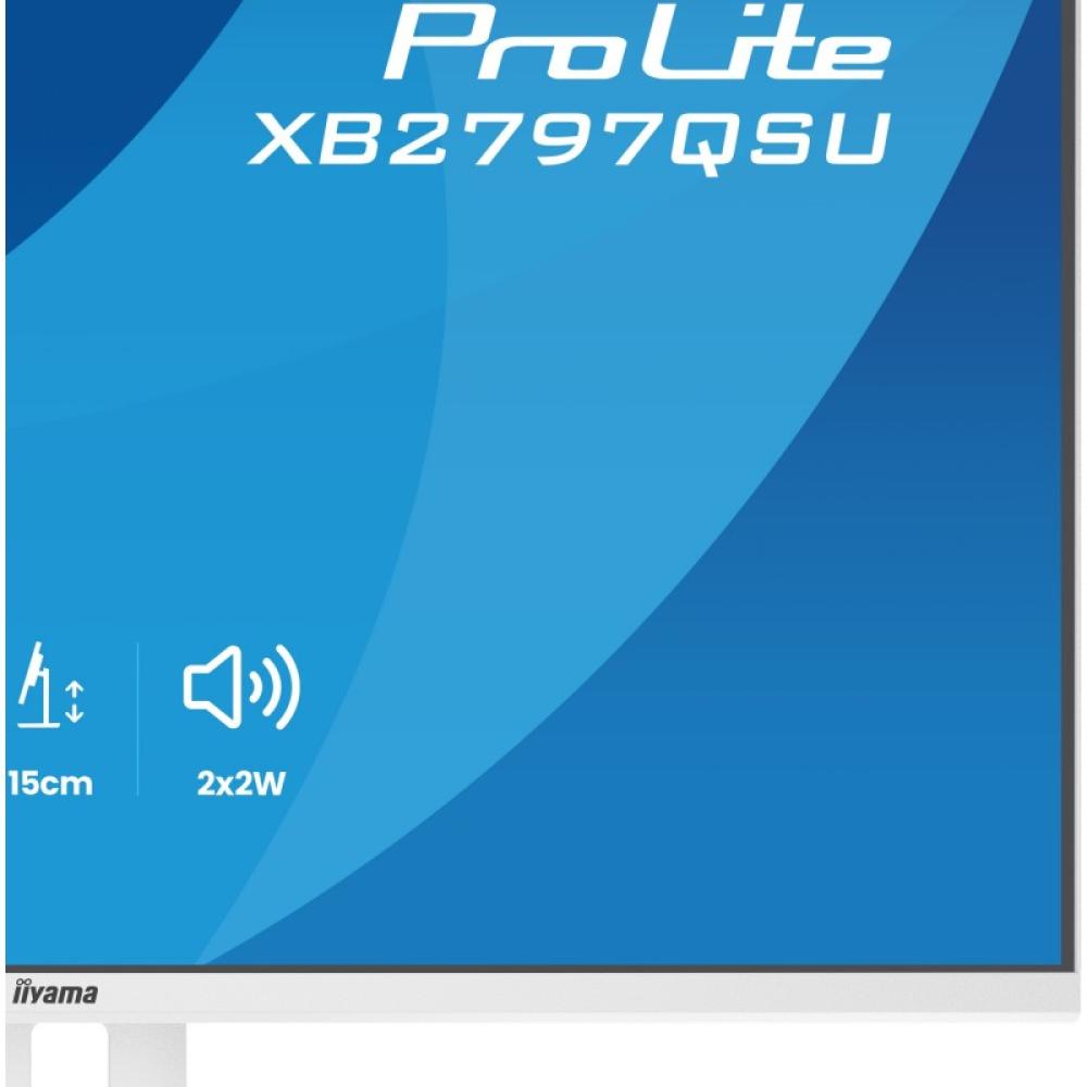 iiyama - ProLite XB2797QSU-W1 pantalla para PC 68,6 cm (27") 2560 x 1440 Pixeles Quad HD LED Blanco