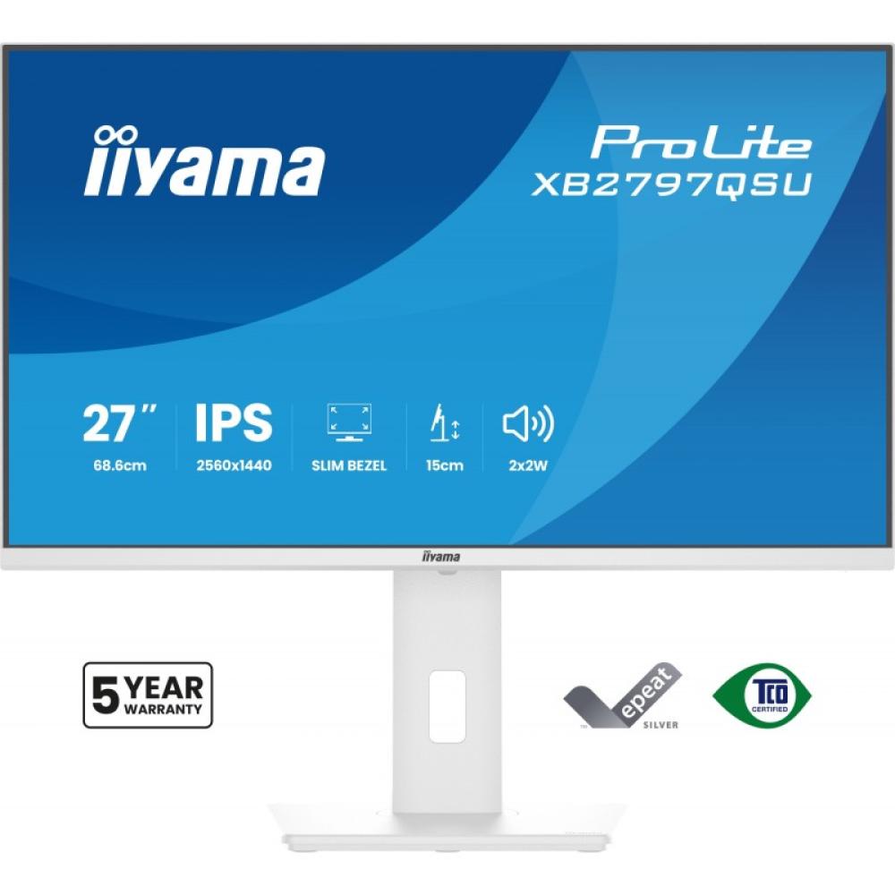iiyama - ProLite XB2797QSU-W1 pantalla para PC 68,6 cm (27") 2560 x 1440 Pixeles Quad HD LED Blanco