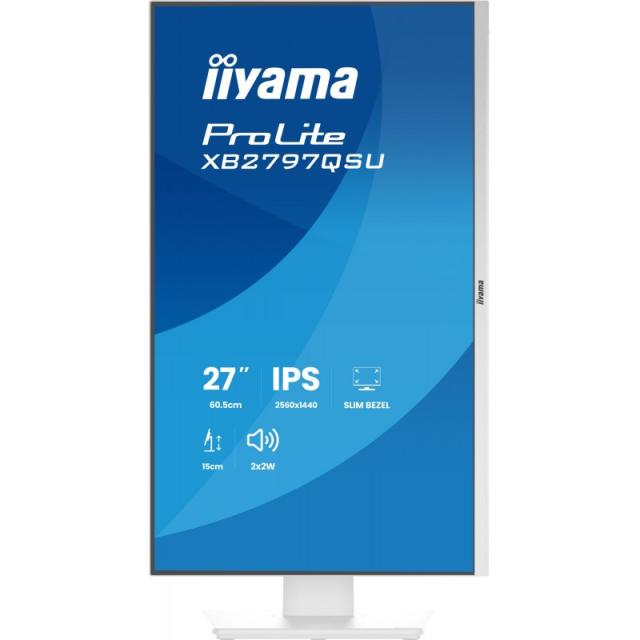 iiyama - ProLite XB2797QSU-W1 pantalla para PC 68,6 cm (27") 2560 x 1440 Pixeles Quad HD LED Blanco