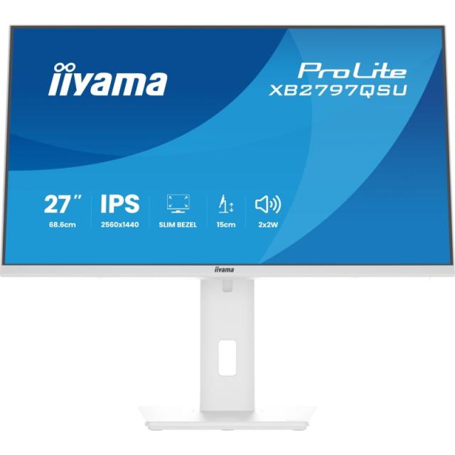 iiyama - ProLite XB2797QSU-W1 pantalla para PC 68,6 cm (27") 2560 x 1440 Pixeles Quad HD LED Blanco