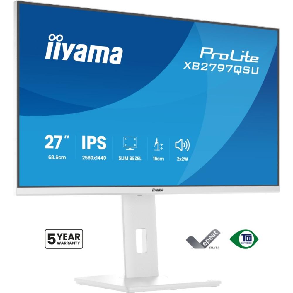 iiyama - ProLite XB2797QSU-W1 pantalla para PC 68,6 cm (27") 2560 x 1440 Pixeles Quad HD LED Blanco