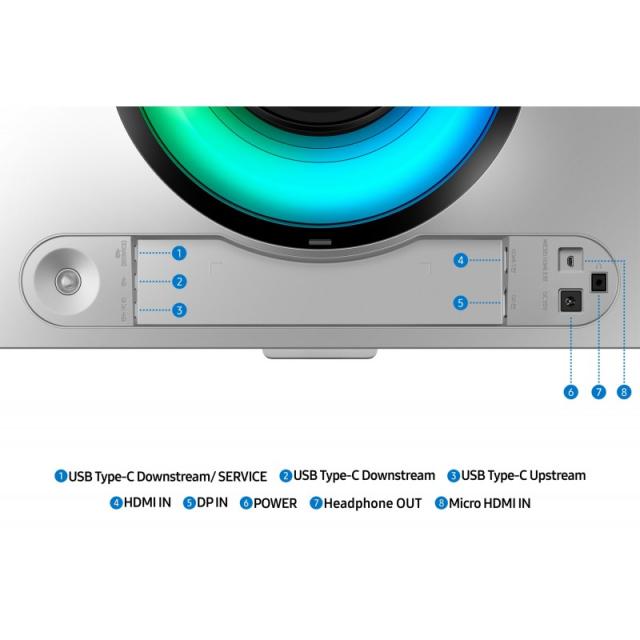 Samsung - G93SD pantalla para PC 124,5 cm (49") 5120 x 1440 Pixeles Dual QHD OLED Plata