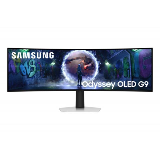 Samsung - G93SD pantalla para PC 124,5 cm (49") 5120 x 1440 Pixeles Dual QHD OLED Plata
