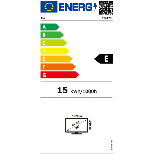 Elo Touch Solutions - E511419 pantalla para PC 60,5 cm (23.8") 1920 x 1080 Pixeles 4K Ultra HD LCD Pantalla táctil Negro