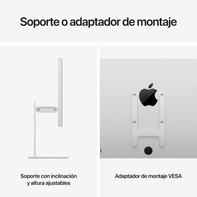 Apple - Studio Display XDR - Vidrio estándar - Soporte con inclinación y altura ajustables