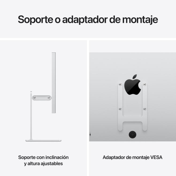 Apple - Studio Display XDR - Vidrio estándar - Soporte con inclinación y altura ajustables