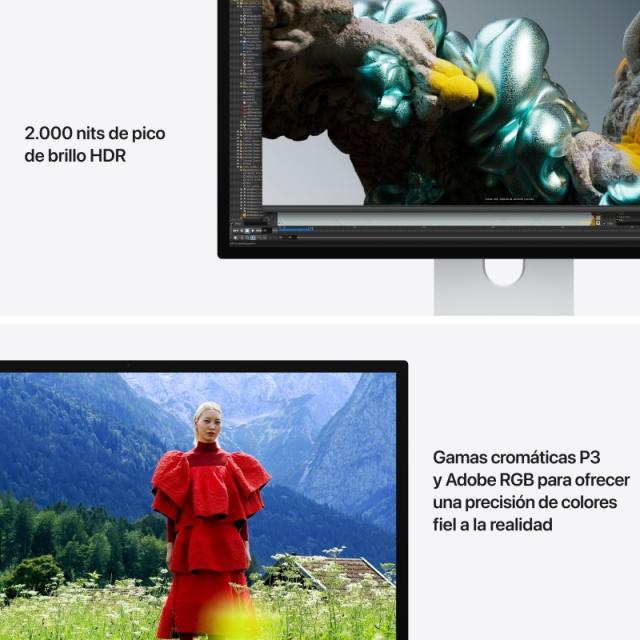 Apple - Studio Display XDR - Vidrio estándar - Soporte con inclinación y altura ajustables