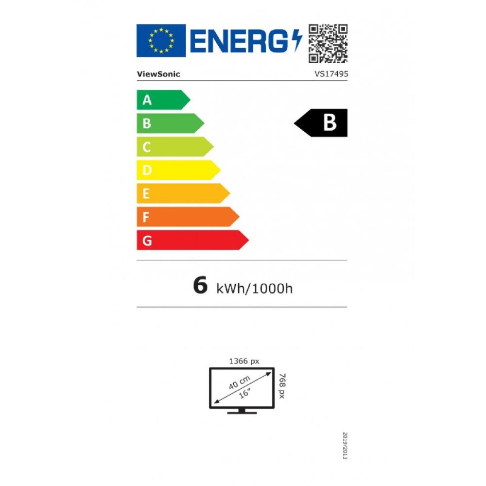 Viewsonic - TD1630-3 pantalla para PC 39,6 cm (15.6") 1366 x 768 Pixeles HD LCD Pantalla táctil Multi-usuario Negro