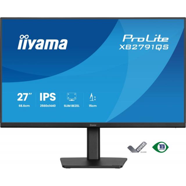 iiyama - ProLite XB2791QS-B1 pantalla para PC 68,6 cm (27") 2560 x 1440 Pixeles Quad HD LED Negro