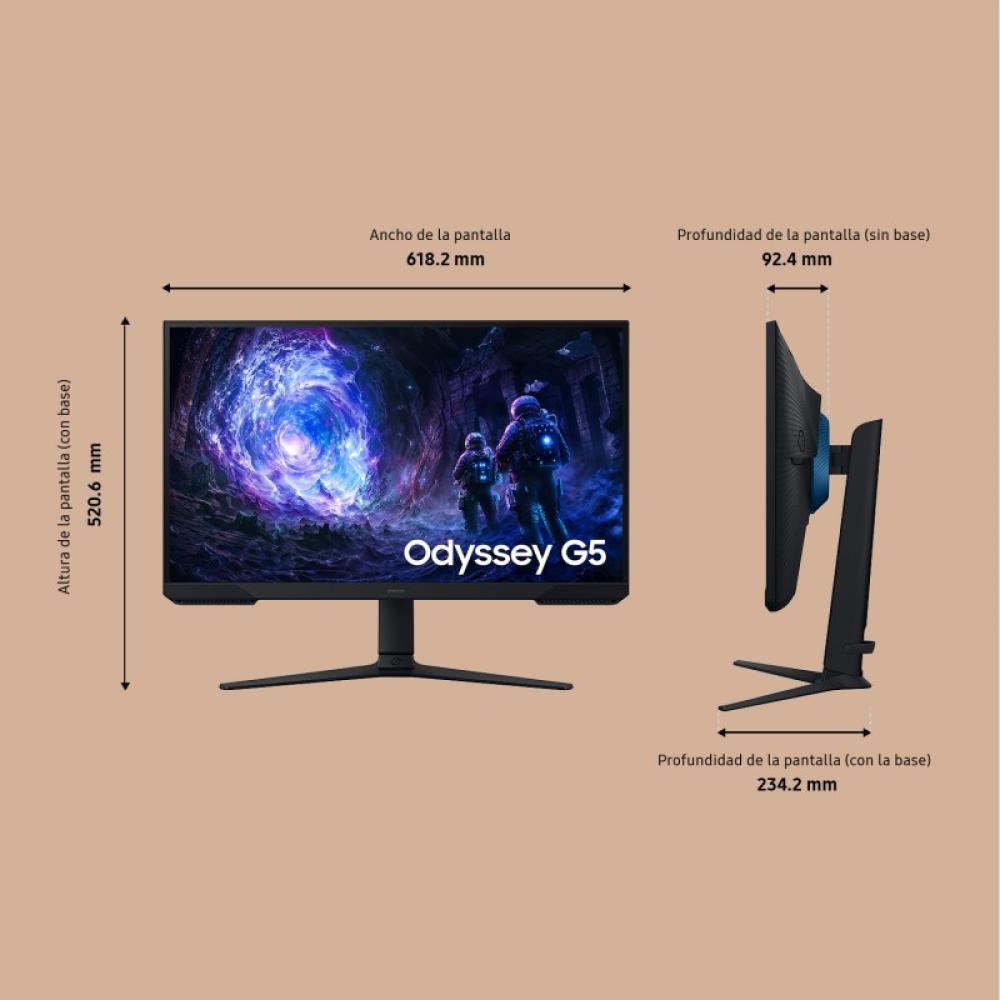 Samsung - Monitor Gaming 27" Odyssey G5 G5F1 QHD 180Hz Plano