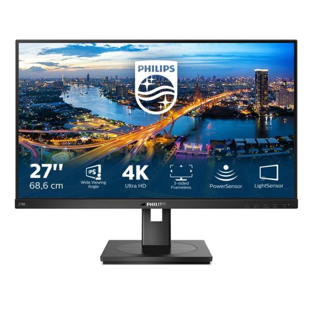 Philips - B Line 278B1/00 pantalla para PC 68,6 cm (27") 3840 x 2160 Pixeles 4K Ultra HD LED Negro