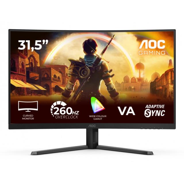 AOC - G4 C32G42ZE pantalla para PC 80 cm (31.5") 1920 x 1080 Pixeles Full HD LED Negro, Rojo