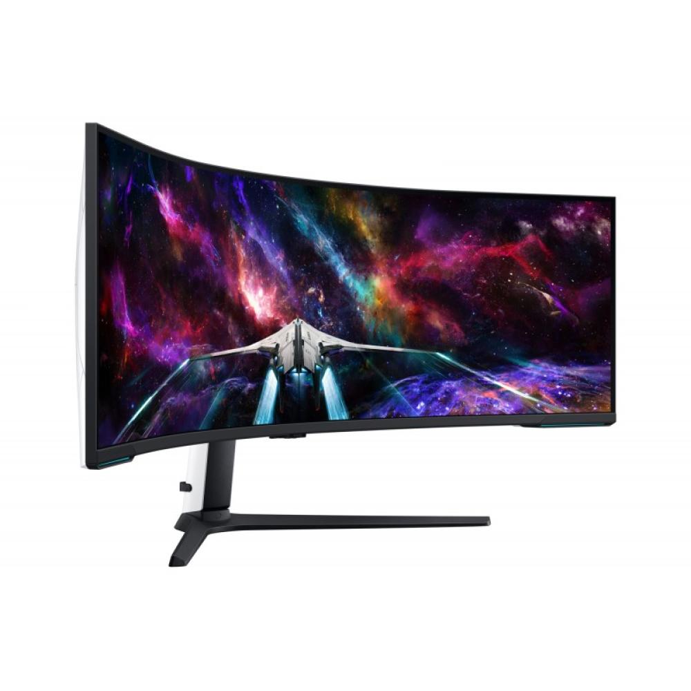 Samsung - G95NC pantalla para PC 144,8 cm (57") 7680 x 2160 Pixeles Dual UHD LED Negro, Blanco