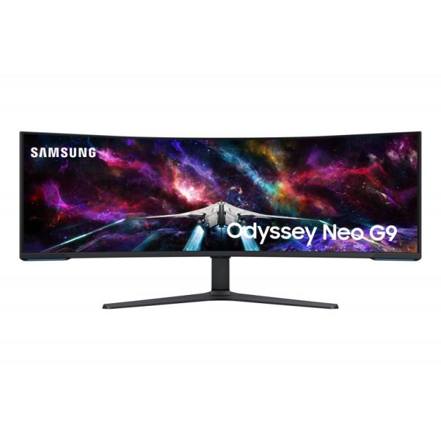 Samsung - G95NC pantalla para PC 144,8 cm (57") 7680 x 2160 Pixeles Dual UHD LED Negro, Blanco