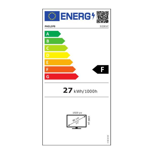 Philips - E Line 322E1C/00 pantalla para PC 80 cm (31.5") 1920 x 1080 Pixeles Full HD LCD Negro