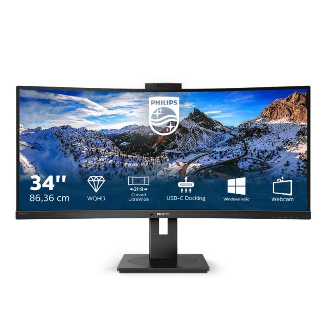 Philips - P Line 346P1CRH/00 pantalla para PC 86,4 cm (34") 3440 x 1440 Pixeles UltraWide Quad HD LED Negro