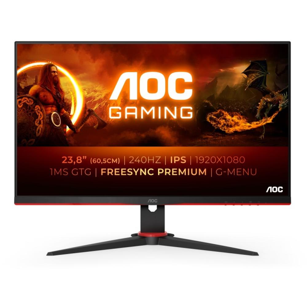 AOC - G2 24G2ZE/BK pantalla para PC 60,5 cm (23.8") 1920 x 1080 Pixeles Full HD LED Negro, Rojo