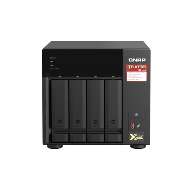QNAP - TS-473A NAS Torre Ryzen Embedded V1500B 8 GB DDR4 0 TB QNAP Turbo System Negro